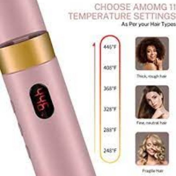 NEW MAGICFLY CERAMIC TOURMALINE IONIC FLAT IRON HAIR STRAIGHTENER PINK - Picture 9 of 10